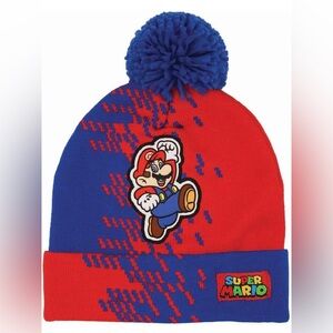 Super Mario and MLP Kids Winter Hats, Cute Warm Pom Pom Beanie